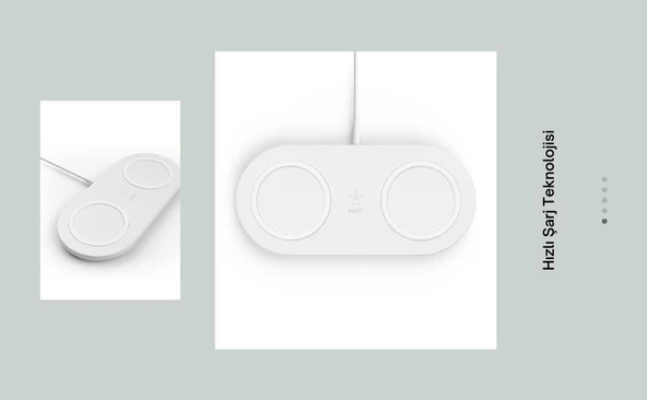 Cosmostech 2 in 1 Kablosuz Şarj Cihaz ve Standı, Wireless Charger Kablosuz Şarj Özelliği Olan Tüm Cihazlar ile Uyumlu - 5