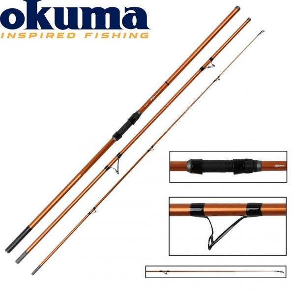 Okuma Trio Rex Surf 420cm 120-250 gr 3 Parça Surf Kamışı - Resim 2
