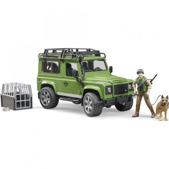 Bruder Land Rover Arazi Aracı & Avcı ve Av Köpeği 02587