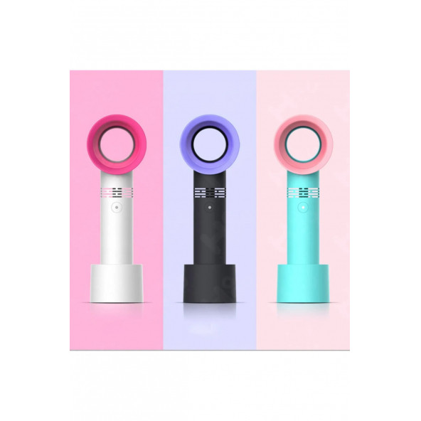 Şarjlı Soğutucu Kirpik Kurutma Fanı Bitki Takma Kirpikler Bladeless Mini Fan Kirpik Vantilatör - 1