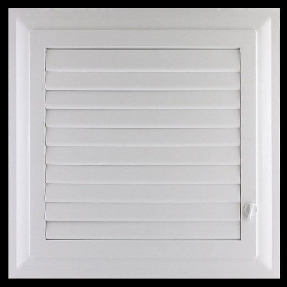 Menfez Banyo Wc Tuvalet Havalandırma Plastik Panjur Beyaz 55x55 CM - Resim 3