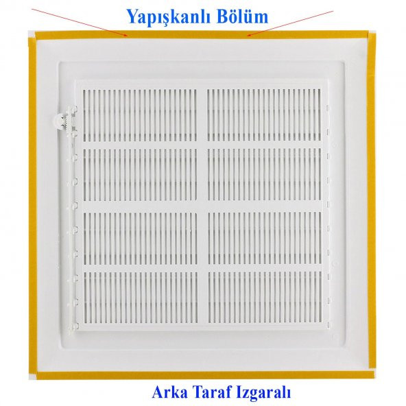 Menfez Banyo Wc Tuvalet Havalandırma Plastik Panjur Beyaz 55x55 CM - Resim 4