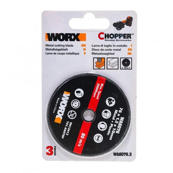 Worx Wa6076.3 Wx801 İçin 76X10mm 3 Adet Metal Ve Pvc Kesme Taşı - 5