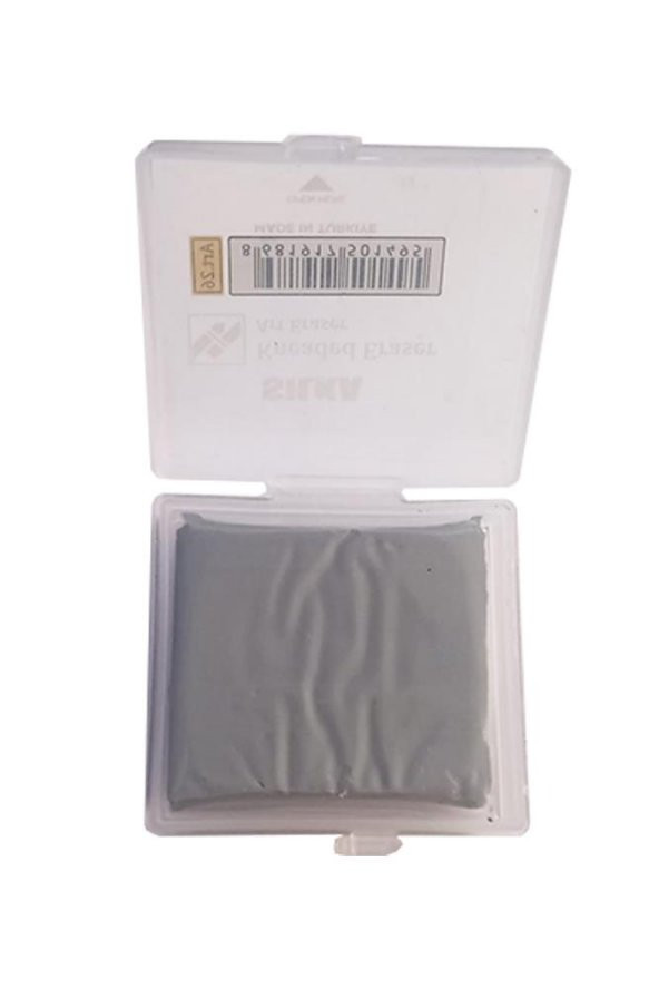 Hamur Silgi Gri Kutulu 1 Paket  Hamur Silgi Çizim Silgisi Yoğrulabilir Silgi Plastik Kutulu - 3