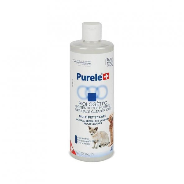 Purele Biologetic Kolay Tarama Kedi Köpek Bakım Şampuanı 400ml