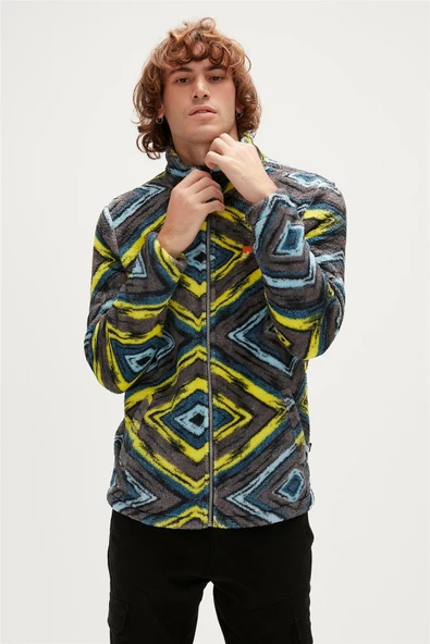 Bad Bear 23.02.29.002-C02 Afro Full-Zip Erkek Peluş Polar - 2