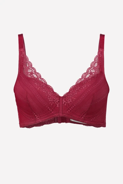 Fuşya Glam Lace Destekli Sütyen Takımı - Resim 2