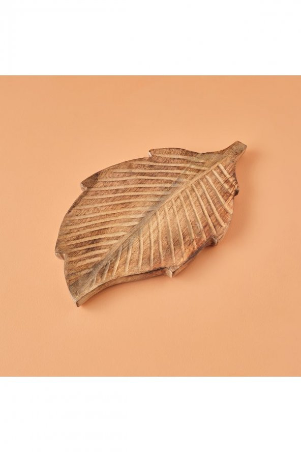 Lida Ahşap Dekoratif Tabak Naturel (40x23 cm )