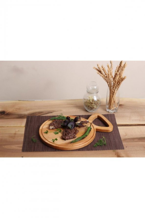 Karemiye Pizza Ahşap Sunum Tabağı Ahşap Servis Tabağı Bambu Tabak