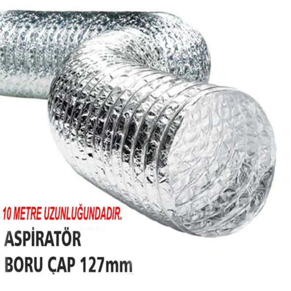 Telli Kopmayan Davlumbaz Baca Flexible Aspiratör Borusu 10 Metre - 4