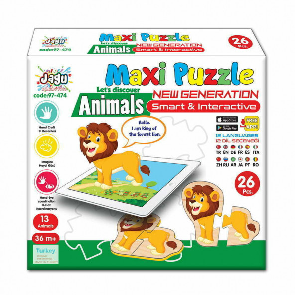 MAXI PUZZLE HAYVANLAR JAGU.