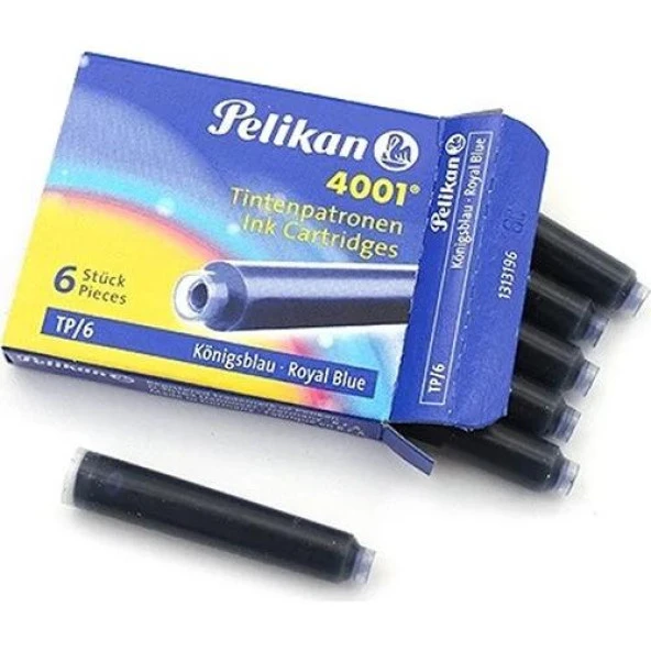 Pelikan Dolma Kalem Kartuşu 4001 Mavi 6'Lı 301176