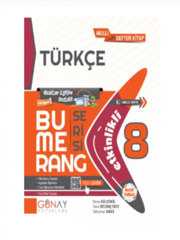Günay Yayınları 8. Sınıf Türkçe Etkinlikli Bumerang Serisi