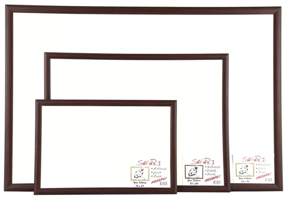 Akyazı 30x45 Duvara Monte Ahşap Çerçeve Safari Yazı Tahtası