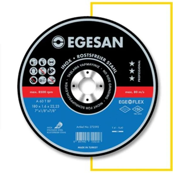 Egesan İnox Kesici 115x1x22mm