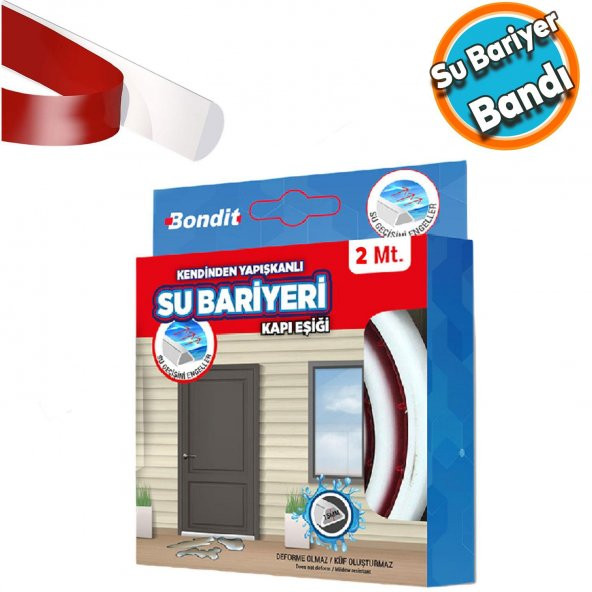 Su Bariyeri Kapı Altı Sızdırmaz Su Tutucu Yapışkanlı Slikon Bant Bandı 2 METRE BND01020015