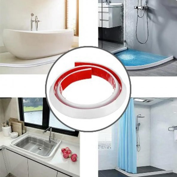 Su Bariyeri Kapı Altı Sızdırmaz Su Tutucu Yapışkanlı Slikon Bant Bandı 2 METRE BND01020015 - 5