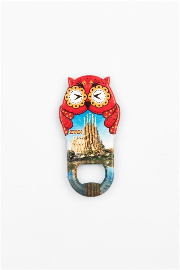İspanya Temalı Baykuş Magnet Kapak Açacak - Resim 3