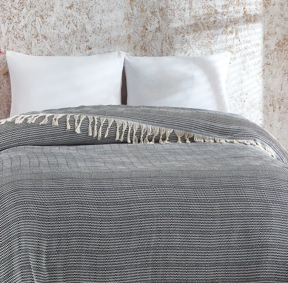 Reno Pamuklu Çift Kişilik Pike I Yatak Örtüsü I Çok Amaçlı Örtü I 200x230cm - 4