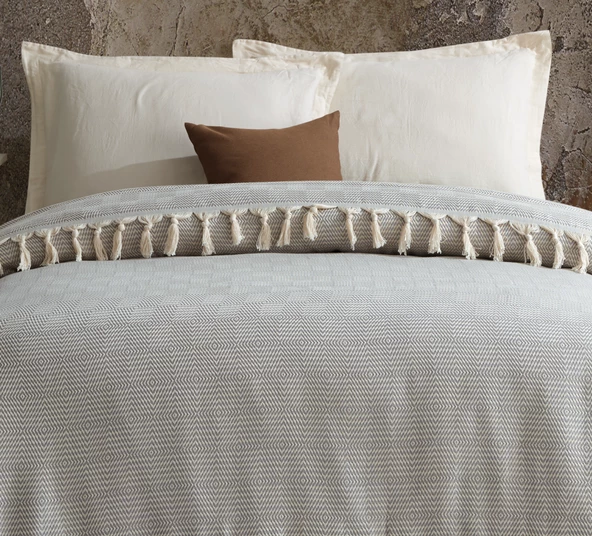 Reno Pamuklu Çift Kişilik Pike I Yatak Örtüsü I Çok Amaçlı Örtü I 200x230cm - 6