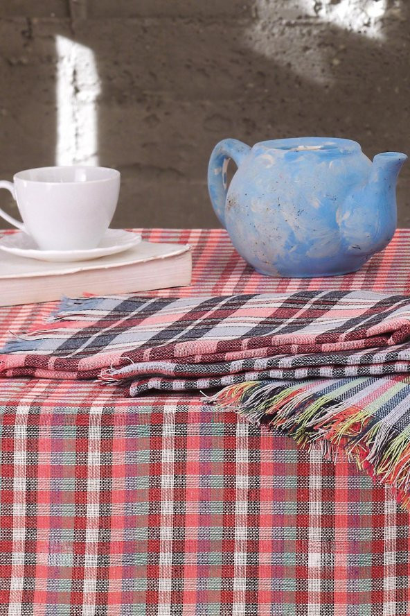 3 Adet Kara Tezgah Dokuma Otantik Masa Örtüsü 140x140 cm - 3