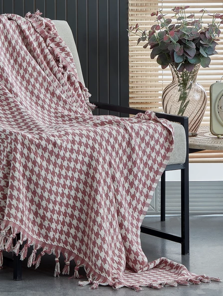 Locked Tekli Koltuk Berjer Örtüsü Şalı | Tv Battaniyesi | Diz Battaniyesi 130x170cm - 4