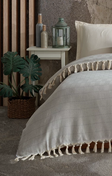 Reno Pamuklu Çift Kişilik Pike I Yatak Örtüsü I Çok Amaçlı Örtü I 200x230cm - 5
