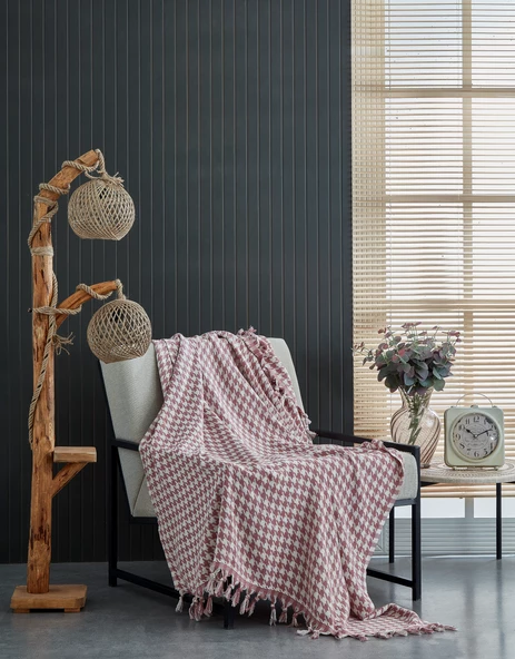 Locked Tekli Koltuk Berjer Örtüsü Şalı | Tv Battaniyesi | Diz Battaniyesi 130x170cm - 3