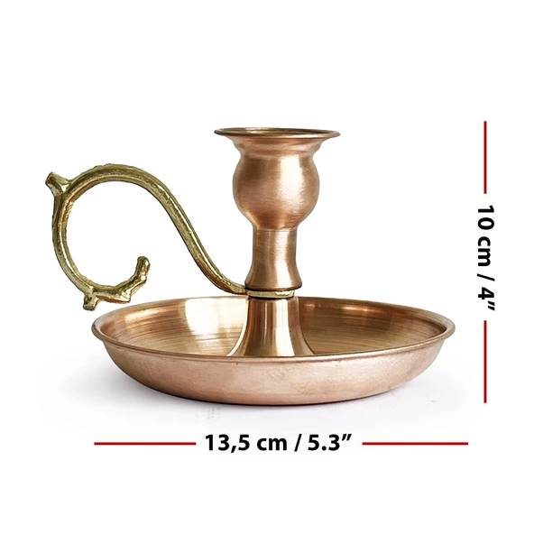 Shark Anatolia Alem Bakır Mumluk Şamdan Skoç - 4