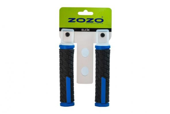 ZOZO Elcik G-138 Modeli Destekli Yapı Kolay Kavrama Bisiklet Elciği 128 mm Siyah - Mavi - 2