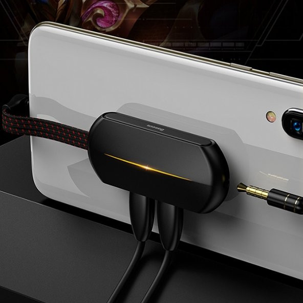 Baseus L47 3in1 2X iPhone Lightning başlık Ve 3.5mm Kulaklık Çıkışlı Şarj Adaptörü - 4