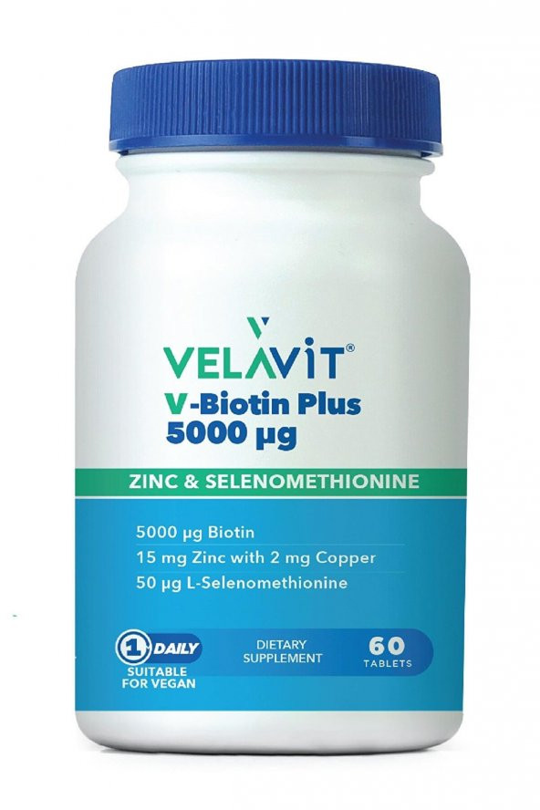 Velavit Biotin Plus 5000 Mg 60 Tablet