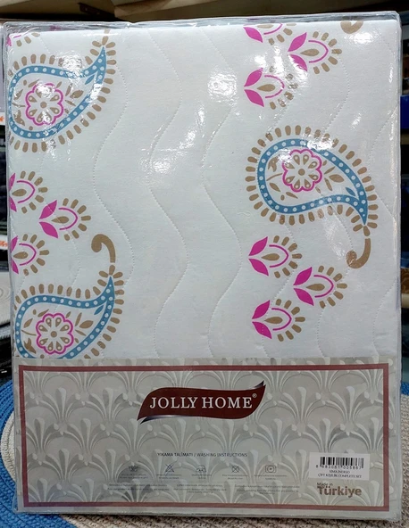 Jolly Home 4 Mevsim Tek Kişilik Kapitoneli Nevresim Takımı-Sima İndigo - 3