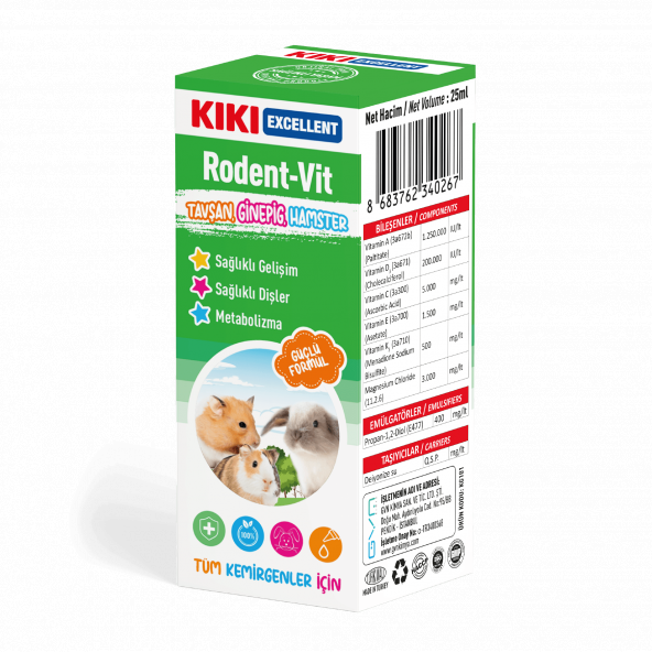 KIKI Excellent Kemirgen Rodent-Vit Vitamin Desteği 25 ml