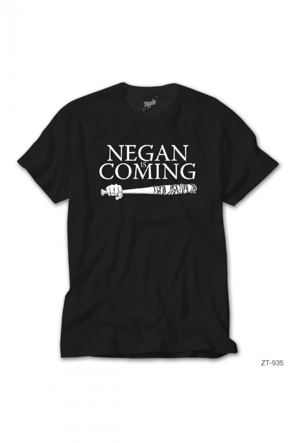 The Walking Dead Negan is Coming Siyah Tişört 4XL