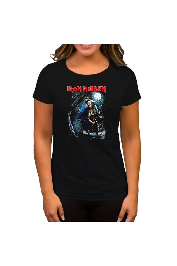 Iron Maiden Benjamin Siyah Kadın Tişört L Beden