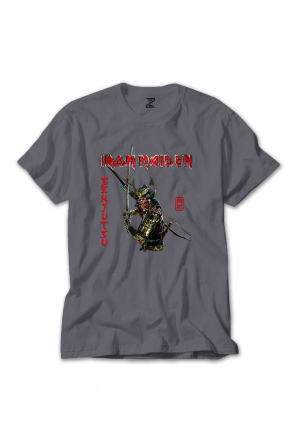 Iron Maiden Senjutsu Renkli Tişört Gri Renkli 2XL Beden