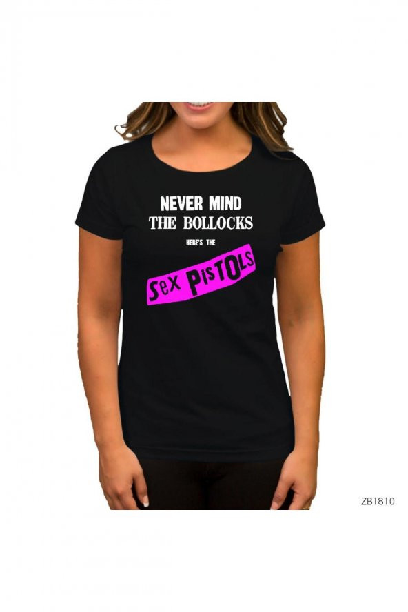 Sex Pistols Never Mind Siyah Kadın Tişört M Beden - 1