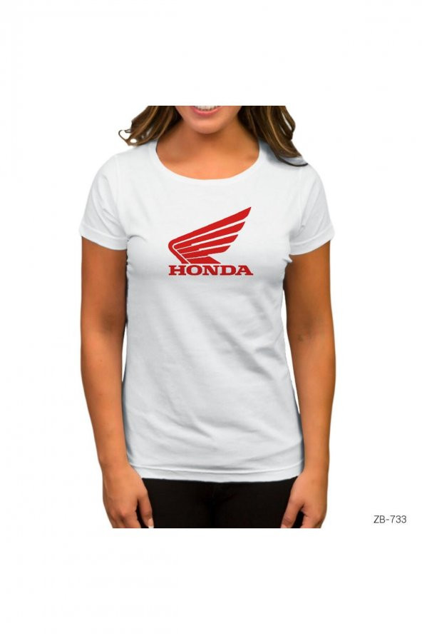 Honda Logo Beyaz Kadın Tişört L Beden