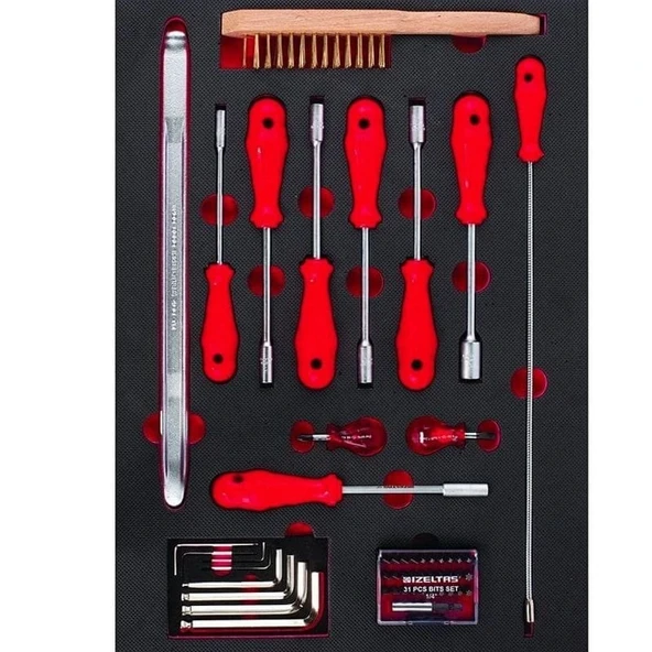 İzeltaş Pro Dolap 3. Çekmece İçi 51 Parça ürün görseli