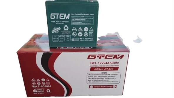 GTEM 12V-24Ah Dik Elektrikli Bisiklet Akü