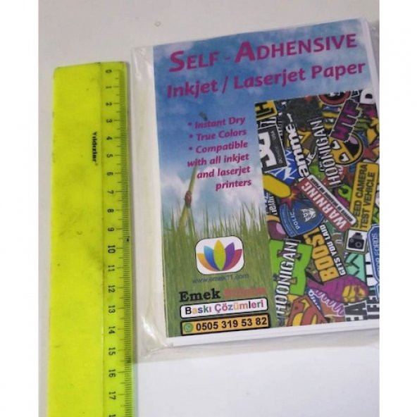 100 Adet 10x15cm  Sticker Yapışkanlı Etiket Kağıdı inkjet - la... - 2