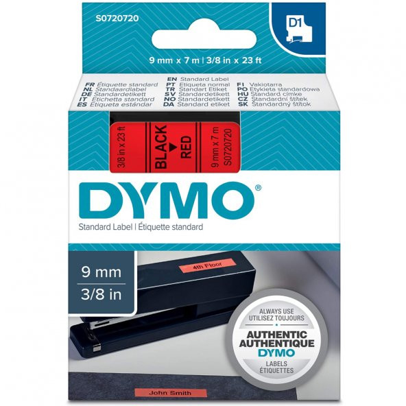 Dymo D1 Şerit 9 Mmx7mt Kırmızı/ Siyah 40917 ürün görseli