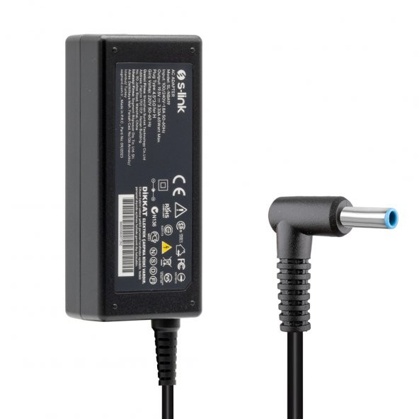 S-LINK SL-NBA19 19.5 VOLT 3.33 AMPER 65 WATT 4.5X3.0 UÇLU HP ULTRABOOK ADAPTÖR - 1