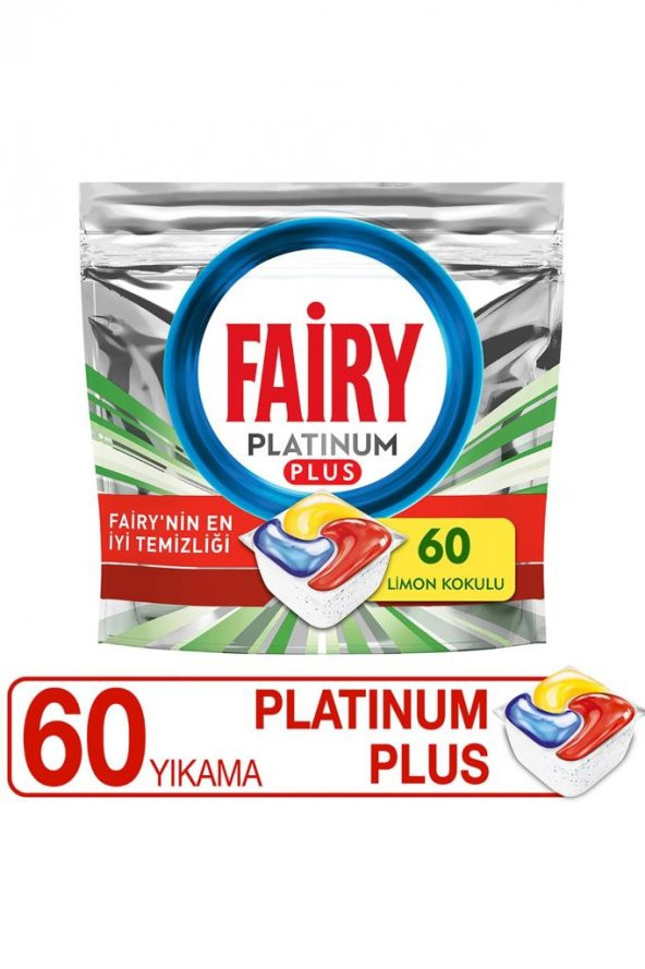 Fairy Platinum Plus 60 Yıkama Bulaşık Makinesi Deterjanı Tableti / Kapsülü