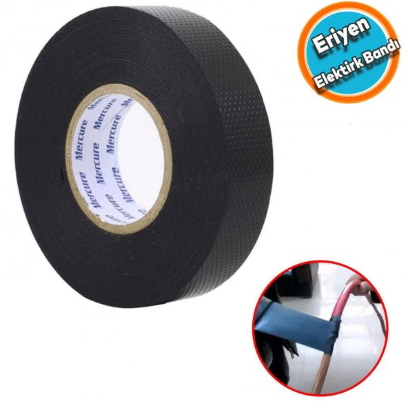 Eriyen Bant Su Altı Kablo Elektrik Elektrikçi Su Yalıtım İzolasyon Sızdırmaz Bandı 19x0,8x5 Metre