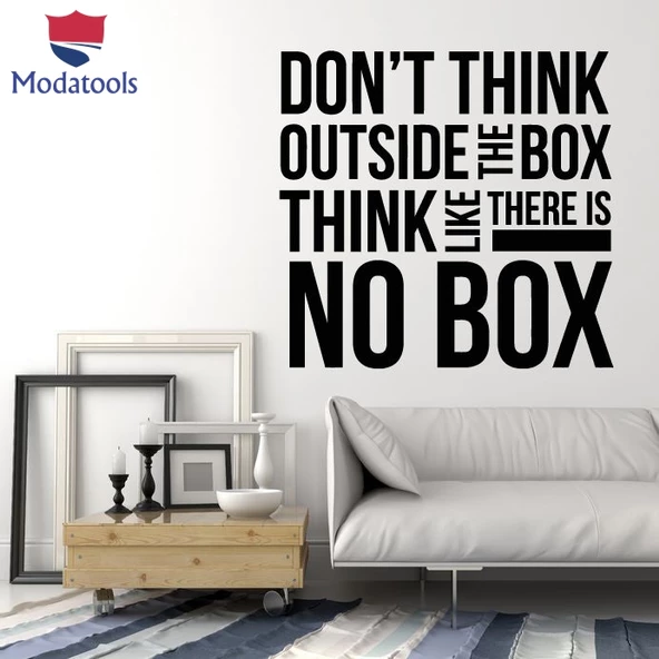 Oturma Odası, Ofis, Dükkan Duvar Sticker Kutunun Dışında Motivasyon Sözleri Çıkartmalar Alıntılar ürün görseli 1