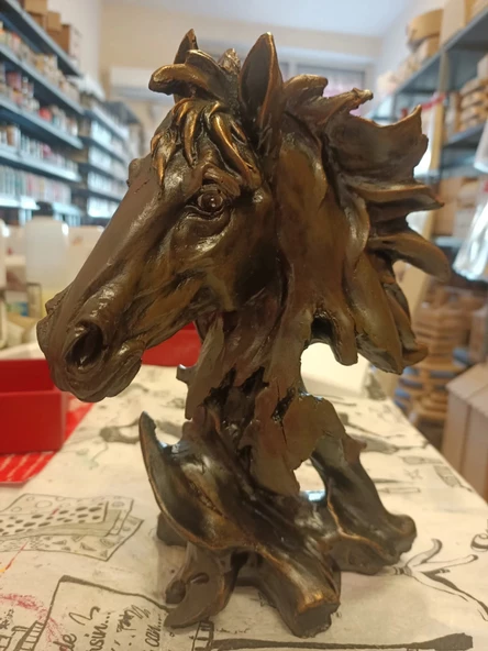 Kaideli At Kafası Biblo Polyester Heykel ürün görseli