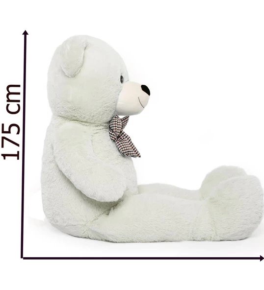 SOLE 175 cm Papyonlu DEV Boy Peluş Ayı - % 100 YERLİ - 10