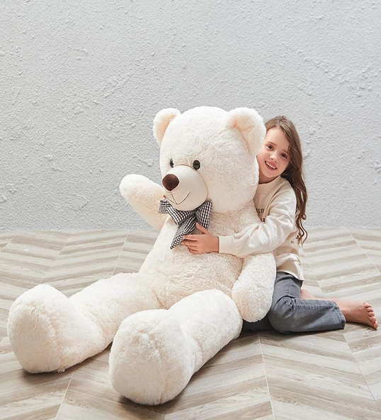SOLE 175 cm Papyonlu DEV Boy Peluş Ayı - % 100 YERLİ - 6